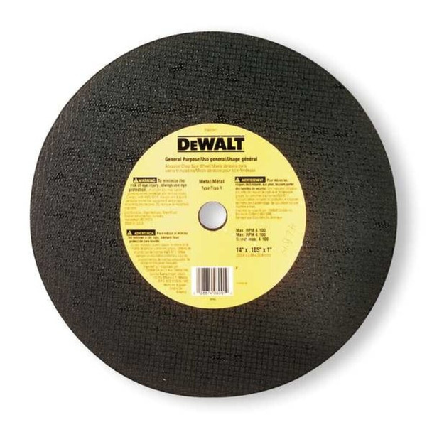 Dewalt DW8001B4 14" x 7/64" x 7/64" x 1" General Purpose Chop Saw Wheel, PK4