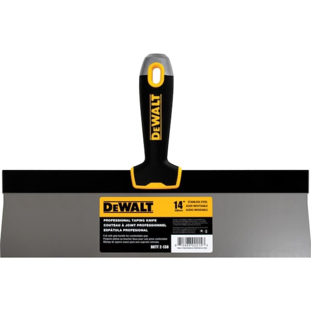 Dewalt DXTT-2-138 Taping Knife, SS, Soft Grip, 14"
