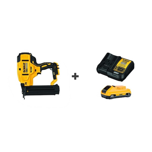 Dewalt DCN680B/DCB230C Nail Gun, Brad Nail Head, Inline, 18VDCW/Ba