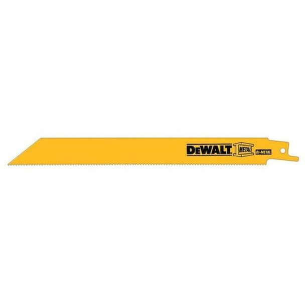 Dewalt DW4809B 8" 14 TPI Straight Back Bi-Metal Reciprocating Blade, 100PK