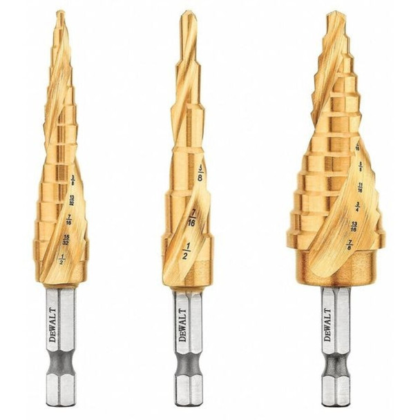 Dewalt DWA1790IR IMPACT READY Step Drill Bit Set, 3-Piece