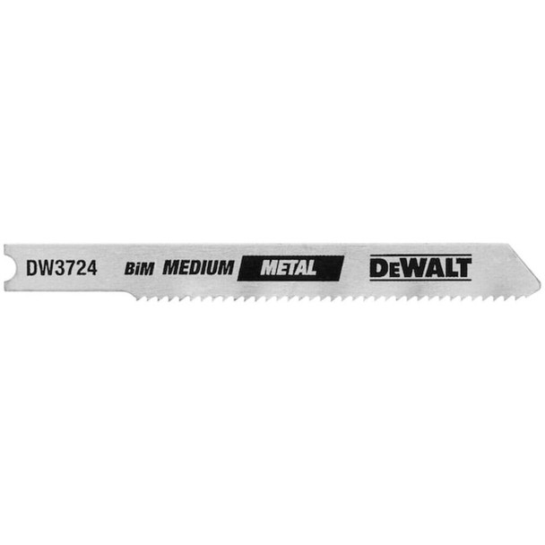 Dewalt DW3724-5 3" 18 TPI U-Shank Medium Metal Cutting Cobalt Steel Jig Saw Blade, PK5