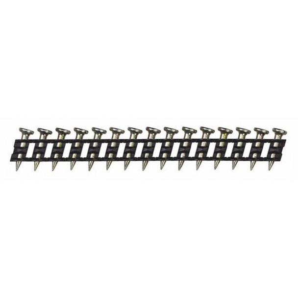 Dewalt DCN891075 Collated Concrete Nail, 3/4 in L, 0.145 in, Zinc Plated, Flat Head, 15 Degrees, 1000 PK