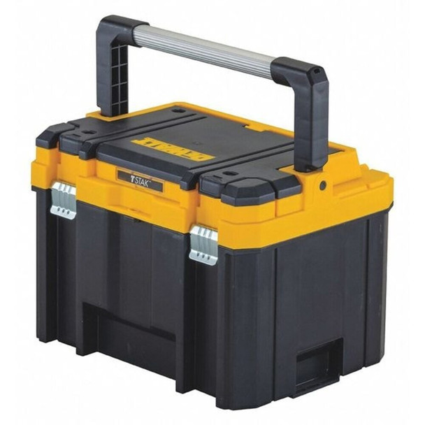 Dewalt DWST17814 TSTAK Deep Tool Box With Long Handle, Plastic, Black, 17 in W x 13-1/2 in D x 12-1/2 in H