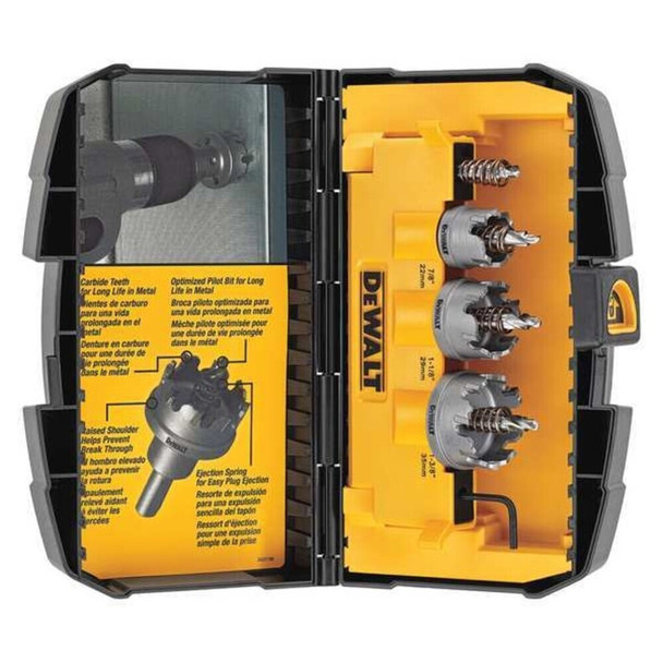Dewalt DWACM1802 3 Pc. Metal Cut Carbide Holesaw Set