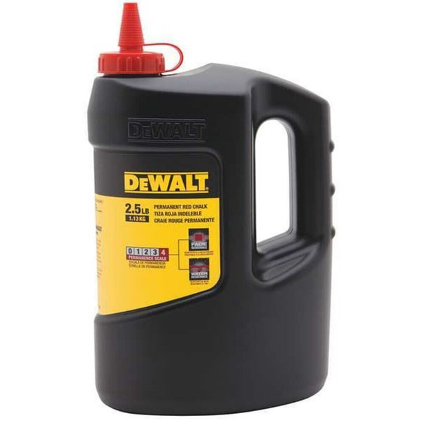 Dewalt DWHT72716 Marking Chalk, Red, Permanent, 2.5 lb