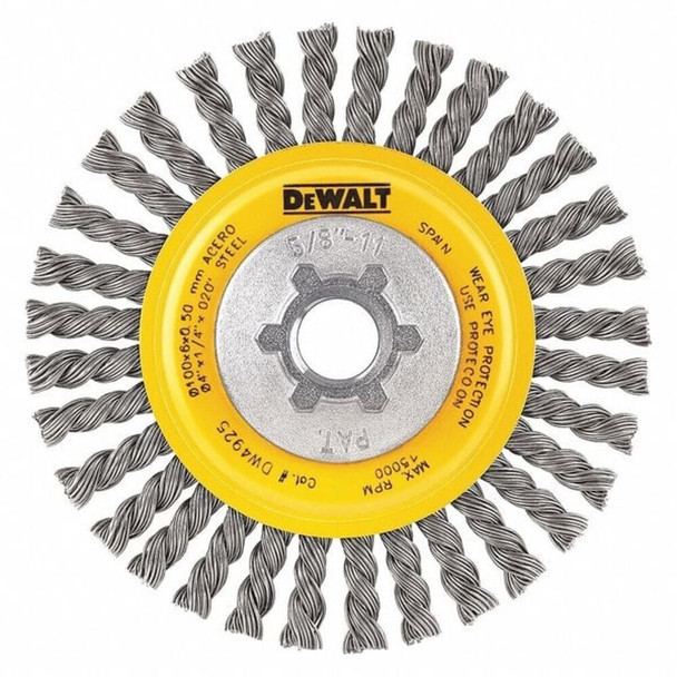 Dewalt DW4925B 4" x 5/8"-11 HP .020 Carbon Stringer Wire Wheel Bulk, PK6