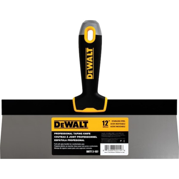 Dewalt DXTT-2-137 Taping Knife, SS, Soft Grip, 12"
