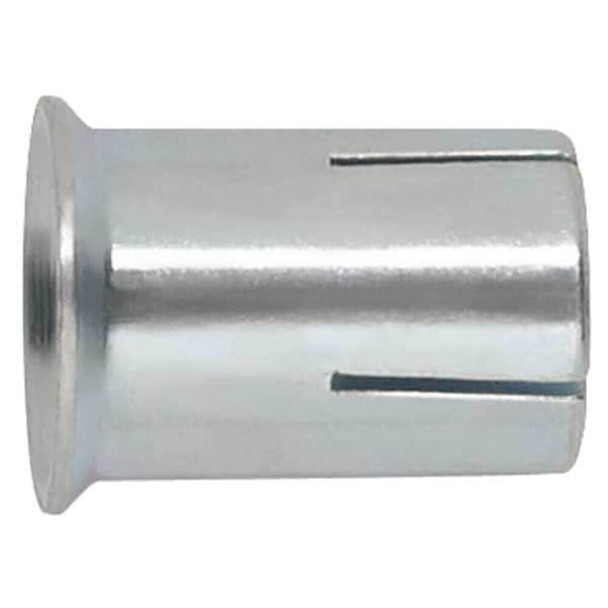 Dewalt 06335-PWR Steel Dropin Single Lag Shield, 1/4" Dia, 5/8" L, Steel Zinc Plated, 100 PK