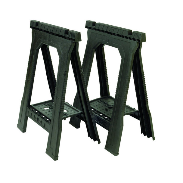Stanley STST60952 32 in. H X 22-1/2 in. W X 5 in. D Folding Sawhorse 800 lb. cap. 2 pc
