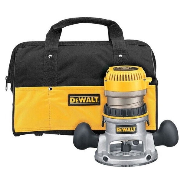 Dewalt DW618K 2-1/4 HP (maximum motor HP) EVS Fixed Base Router Kit with Soft Start