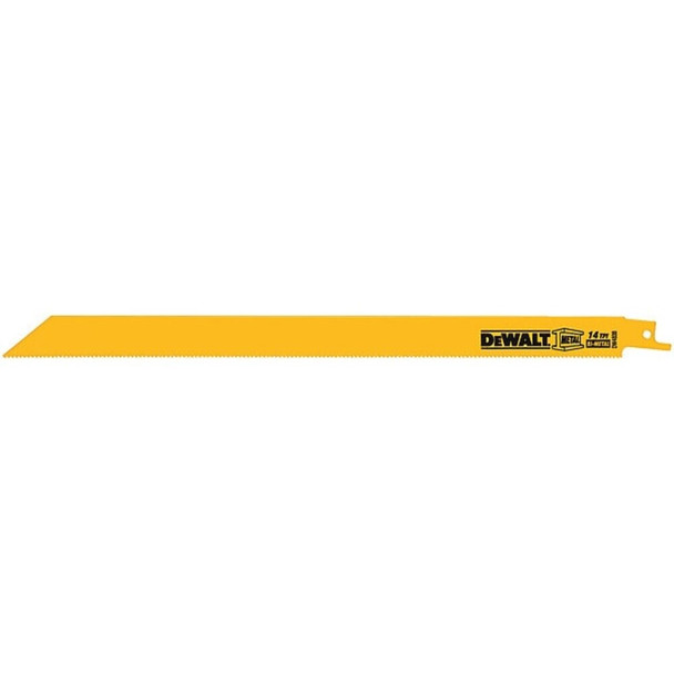 Dewalt DW4838 12" 14 TPI Straight Back Bi-Metal Reciprocating Blade, 5PK
