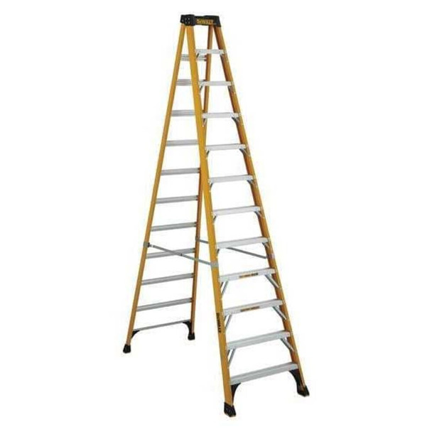 Dewalt DXL3410-12 12 ft Fiberglass Stepladder, 375 lb Capacity