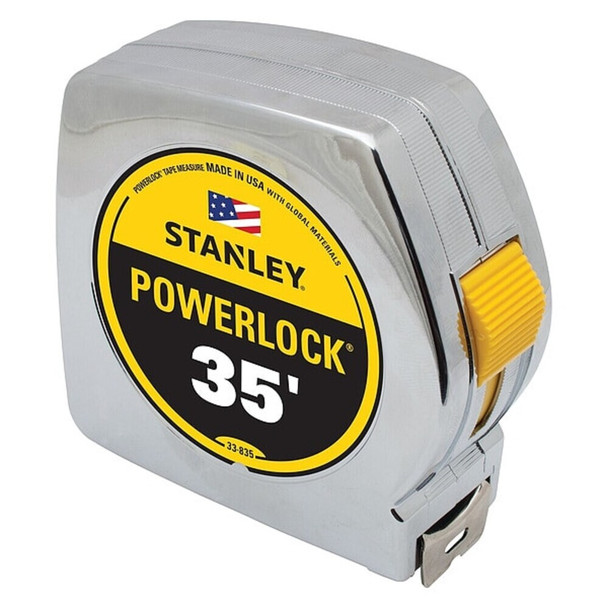 Stanley 33-835 35 ft. PowerLock Tape Measure, 1" Blade, Chrome