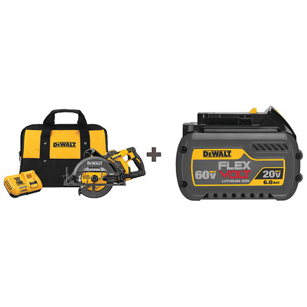 Dewalt DCS577X1/DCB606 Circular Saw Kit, Cordless, 7-1/4" dia.
