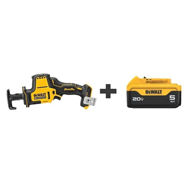 Dewalt DCS369B/DCB205 Reciprocating Saw, Cordless, Compact, 20V DC