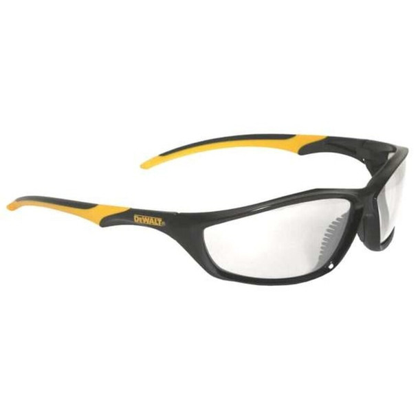 Dewalt DPG96-1D Router, Safety Glasses, Anti-Scratch, Clear Lens, Black, Yellow Frame, Full-Frame