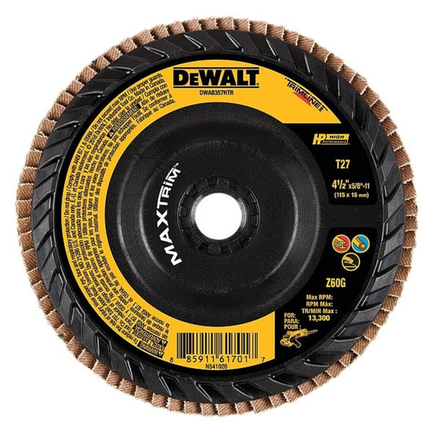 Dewalt DWA8357HTR HP(TM) MAXTRIM(TM) Trimmable Backer Flap Disc