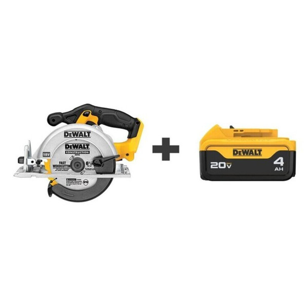 Dewalt DCS391B/DCB204 Cordless Circular Saw, 20.0V