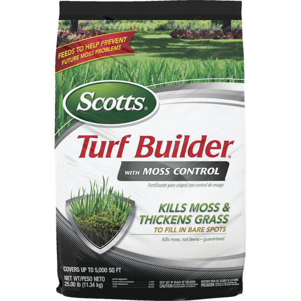 Scotts Turf Builder 25 Lb. 5000 Sq. Ft. Moss Control & Lawn Fertilizer 38505