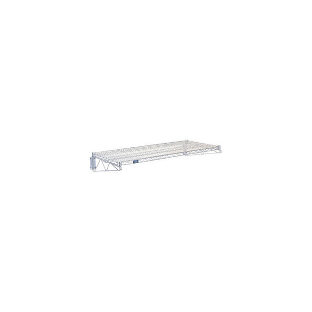 Nexel Chrome Fixed Wall Mount Shelving Starter 36""W x 18""D