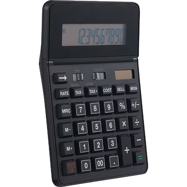 Staples Basic Solar & Battery 12-Digit Black Calculator 24424331