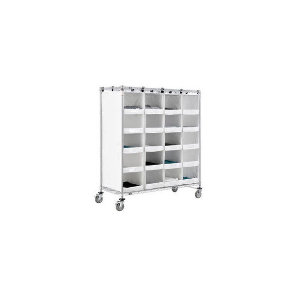 Nexel Stock Picking Truck Single Sided 20 Cells 60""L x 24""W x 69""H White