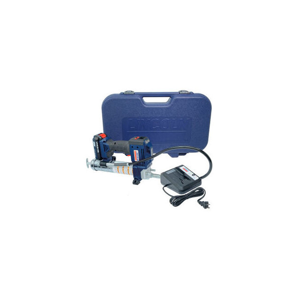 Lincoln Lubrication PowerLuber 20V Lithium Ion Cordless Grease Gun Kit with 1 Ba