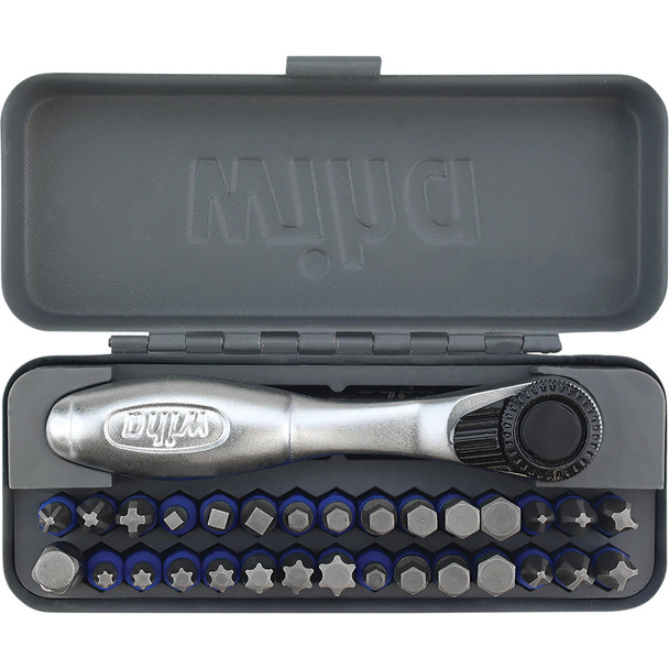 32 Piece GoBox TerminatorBlue Impact Bit Set with Mini Ratchet 76889