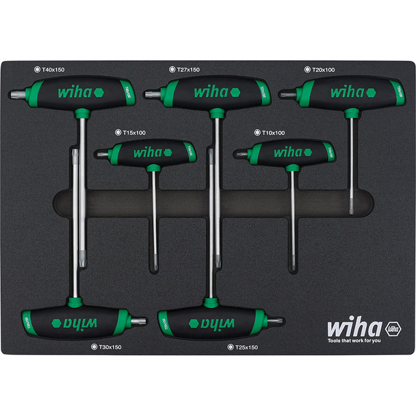 7 Piece SoftGrip Dual Drive Torx T-Handle Tray Set 36489