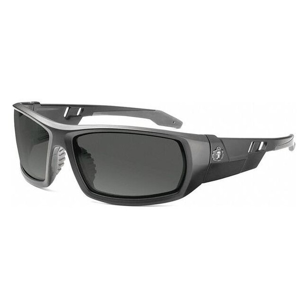 ODIN, Safety Glasses, Uncoated, Smoke Lens, Matte Black Frame, Full-Frame
