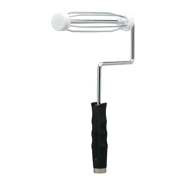Paint Roller Frame, 5 Wire Cage, Polypropylene Handle, 4" Rollers