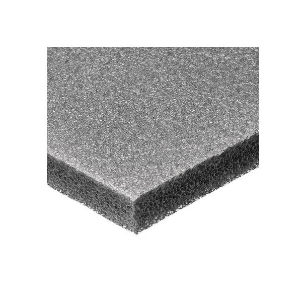 Foam Sheet, Closed Cell, 12 in W, 12 in L, 3/4 in Thick, Gray