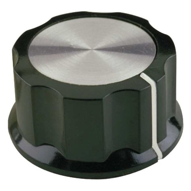 Davies Control Knob, 1/4" Thread Size, Bushing, Brass Type 1110