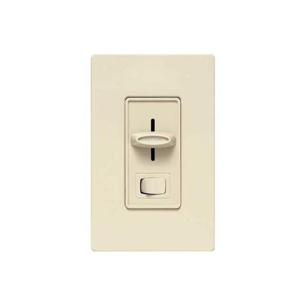 Lutron Lighting Dimmer,Slide,Decora,300W,Almnd CTELV-303P-AL