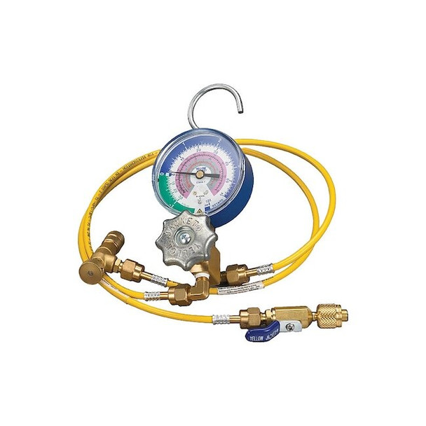 Yellow Jacket Manifold Gauge Set,2 ft L,3 1/8 in Gauge 61004