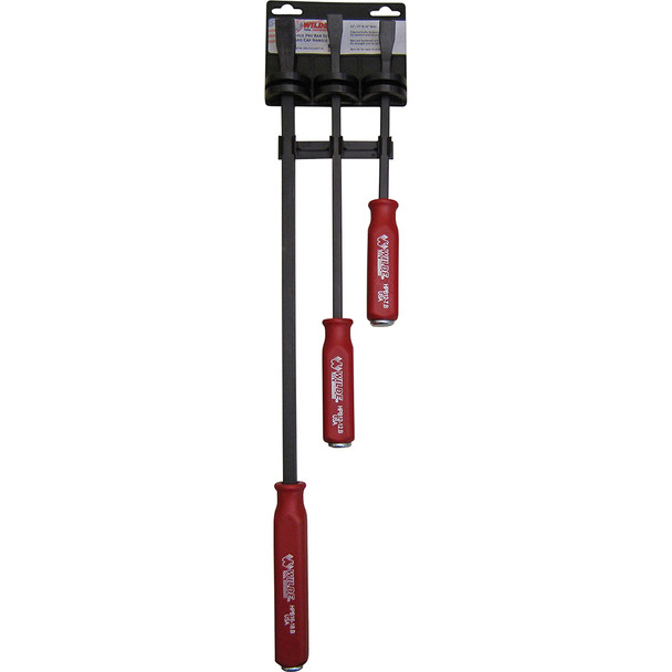 3-PIECE HARD CAP PRY BAR SET - 12", 17" & 25" BARS HPB3-SQ.B-HTHC
