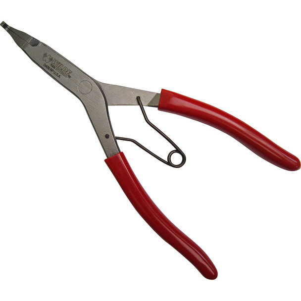 9" ANGLE TIP LOCK RING PLIERS-SATIN-CARD STAPLE G409.NP-CS