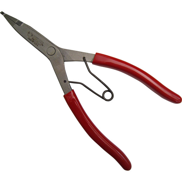 9" CURVED TIP LOCK RING PLIERS-SATIN-CARD STAPLE G408.NP-CS