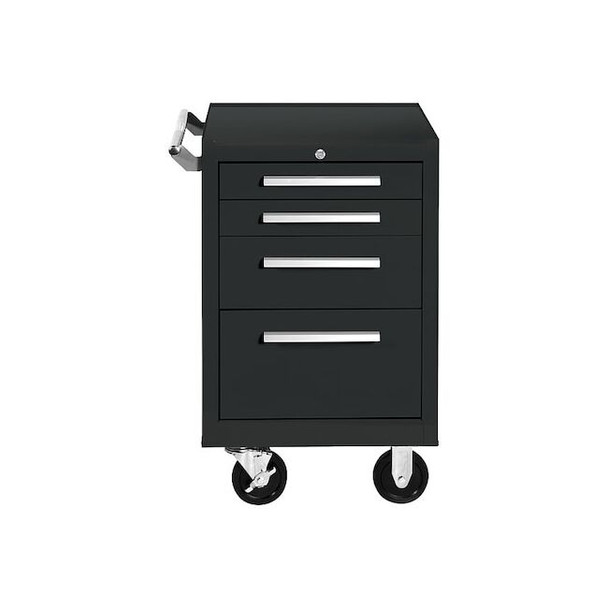 Kennedy Rolling Tool Cabinet, 4 Drawer, Black, 21 in W 21040XBK