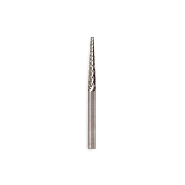 Widia Carbide Bur,Pointed Cone,1/2,SGL Cut M40494