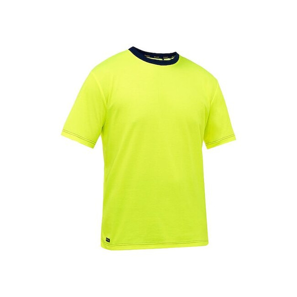 Bisley High-Visibility Shirt, Cotton, Polyester, Yellow, 2XL 310M1118-Y/2X