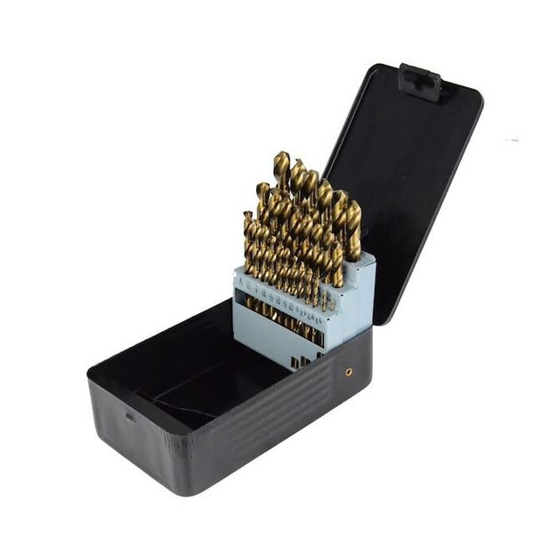 Hhip 29 Piece TiN Coated HSS Drill Set 1/16-1/2" By 64ths 5000-0001