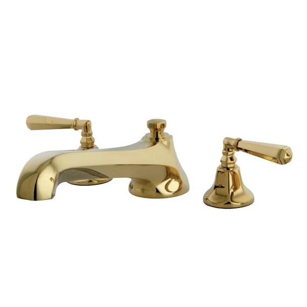 Kingston Brass Roman Tub Faucet, Polished Brass, Deck Mount KS4302HL