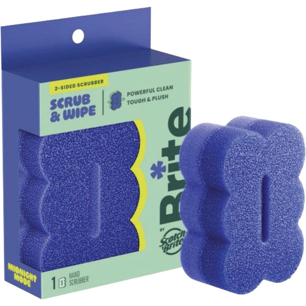 Brite by Scotch-Brite Scrub & Wipe Clean Scrubber, Midnight Mode BRSW-6