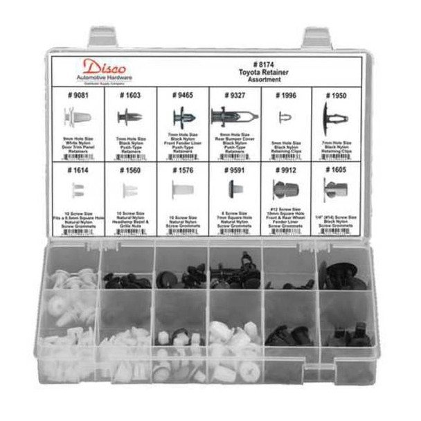 Manufacturer Varies Toyota Retainer Assortment,146 Pc 8174