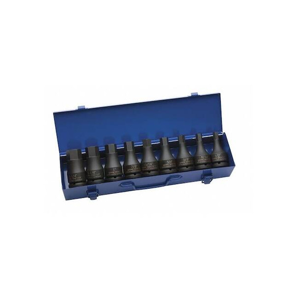 Williams Impact Socket Set,3/4"Drive,Hex,9 Pieces 38903