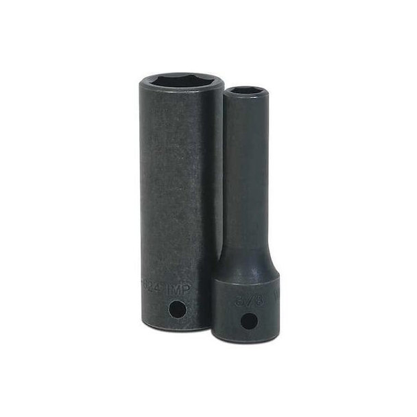 Williams 1/2" Drive Impact Socket Black Industrial, Deep 1/2" D,6Pt 15/16 14-630