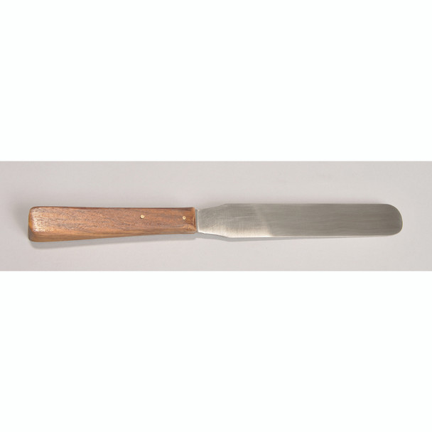 United Scientific Spatula,Stainless Steel,W/ Wooden Hand SSSW08