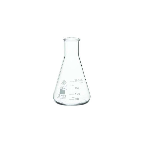 Manufacturer Varies Erlenmeyer Flask,250 mL,Conical,PK12 FG4980-250